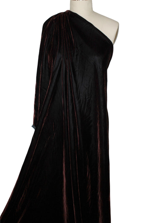 Dark wine silk velvet