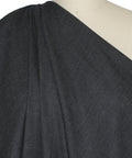 Heathered black wool broadcloth