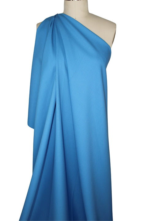 Stretch wool broadcloth in beautiful blue