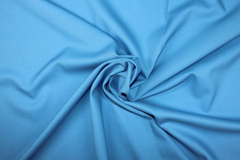 Stretch wool broadcloth in beautiful blue