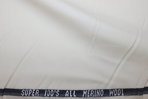 Merino Super 100 Selvage Wool - Winter White