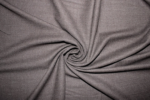 Stretch Wool Crepe - Heathered Dark Brown