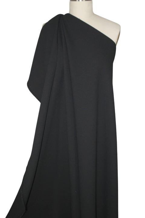 NY Designer Wool Crepe - Black Gorgeous Fabrics NY Designer Wool Crepe - Black Gorgeous Fabrics