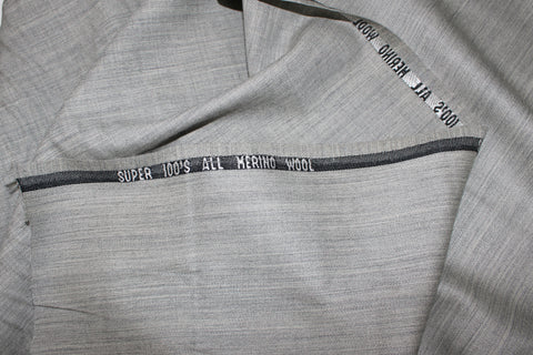 Merino Super 100 Selvage Wool - Variegated Gray