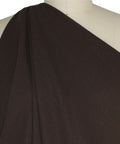 Brown wool crepe double cloth