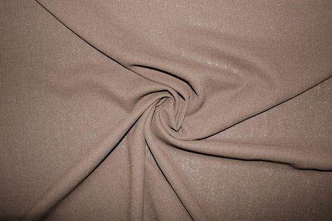 Brown wool crepe double cloth