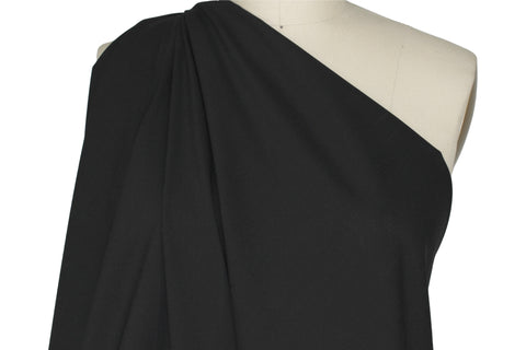Tropical weight wool crepe in black