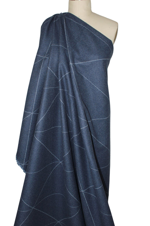 Reversible wool flannel