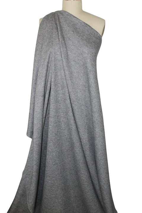 Heathered gray wool double knit