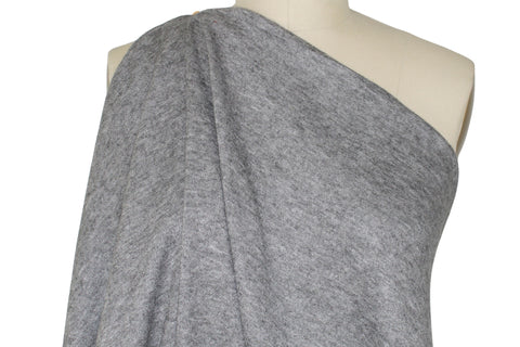 Heathered gray wool double knit