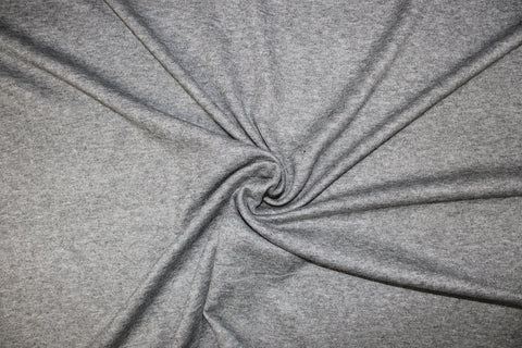 Heathered gray wool double knit