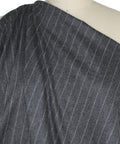 Italian pinstriped wool flannel