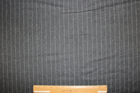 Italian pinstriped wool flannel