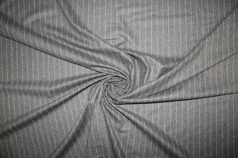Italian pinstriped wool flannel