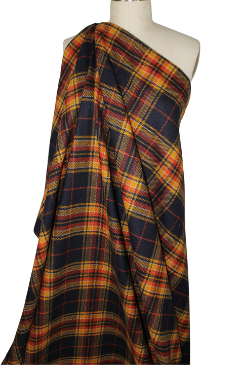 Moon Mills tartan wool flannel