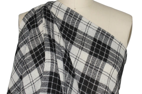 Plaid wool gauze