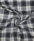 Plaid wool gauze