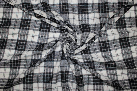 Plaid wool gauze