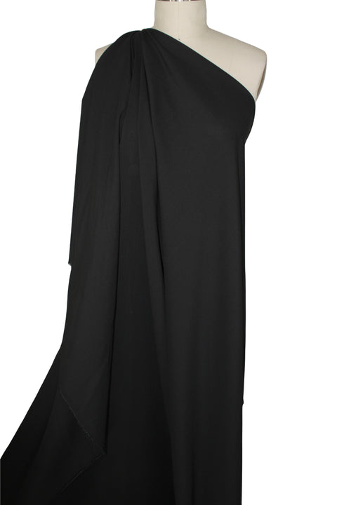 100% wool gauze in black