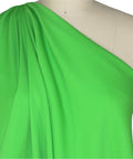 Bright green stretch wool pique