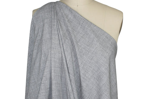 Stretch Wool Broadcloth - Heathered Light Gray