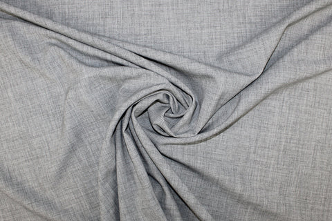 Stretch Wool Broadcloth - Heathered Light Gray