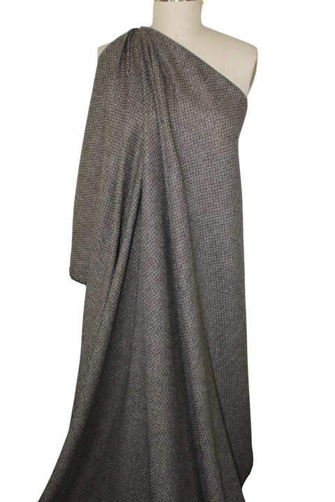 Italian wool tweed in brown tones