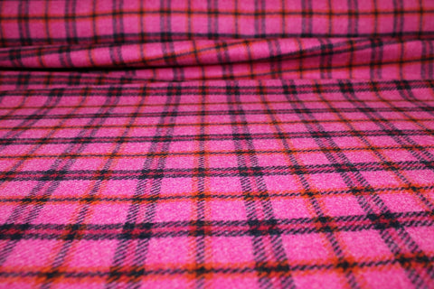 Abraham Moon English Wool Flannel Plaid Fabric