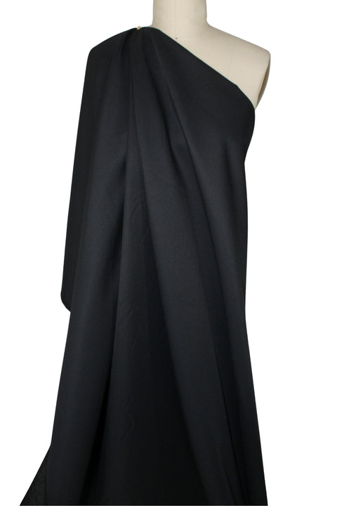 Pre-interfaced black wool
