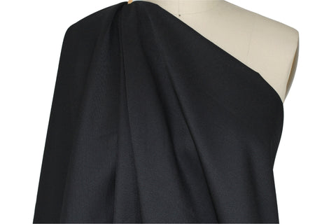 Pre-interfaced black wool