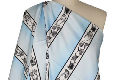 Leggiadro striped shell print cotton