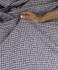 Purple checked bouclé