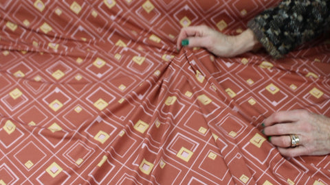 Geometric print ITY fabric