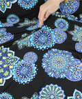 Mandala print border jersey