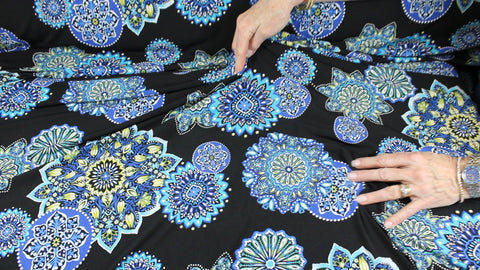 Mandala print border jersey