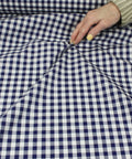 English gingham print cotton shirting