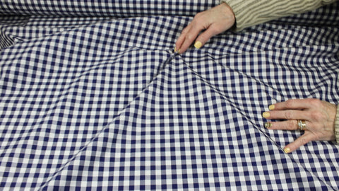 English gingham print cotton shirting
