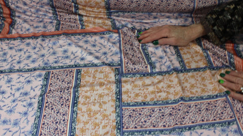 Bandana or patchwork print rayon jersey