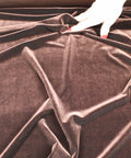Deep brown stretch velvet