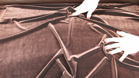 Deep brown stretch velvet