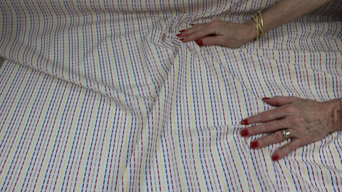 Dash stripe cotton jacquard shirting