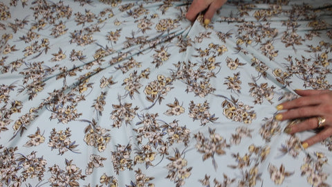 Floral crepe-finish ITY jersey 