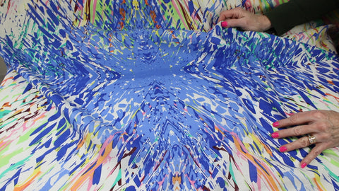 Alberto Makali abstract print linen