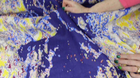 Alberto Makali border print linen