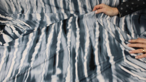 Abstract border print ITY jersey