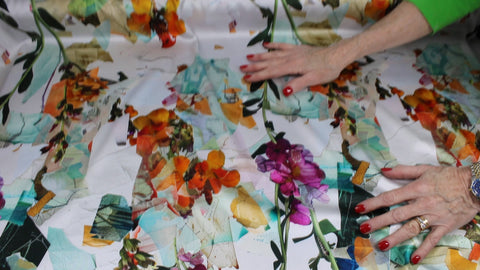 Floral digital print silk