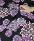 Mandala print border jersey