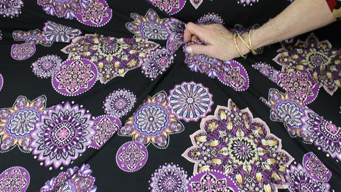 Mandala print border jersey