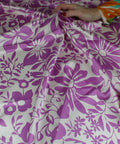Floral print silk charmeuse