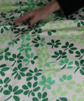 Clover print stretch cotton